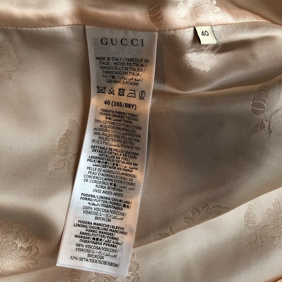 Gucci ARIA Canvas Web Belt Ebony/Tan GG Monogram Jacket Women’s Size 40(M) - Picture 7 of 16